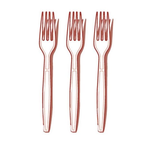 Fineline Settings Fineline Settings 2516-CL Flairware Full Size Extra Heavy Cutlery Fork - Bagged- Clear 2516-CL